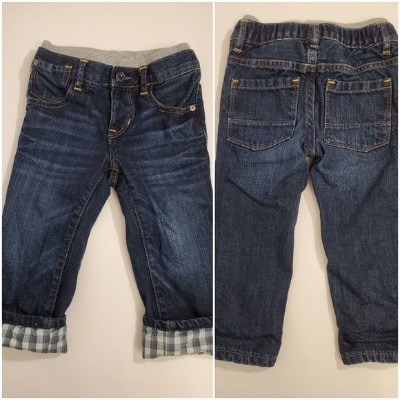 GAP Other - 🔥HOST PICK🔥Baby Gap Jeans w/Adorable Plaid Lining